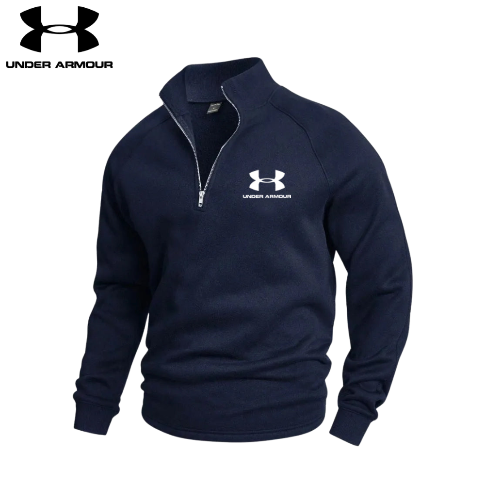 Uten ermer - Bomulls Half Zip-genser