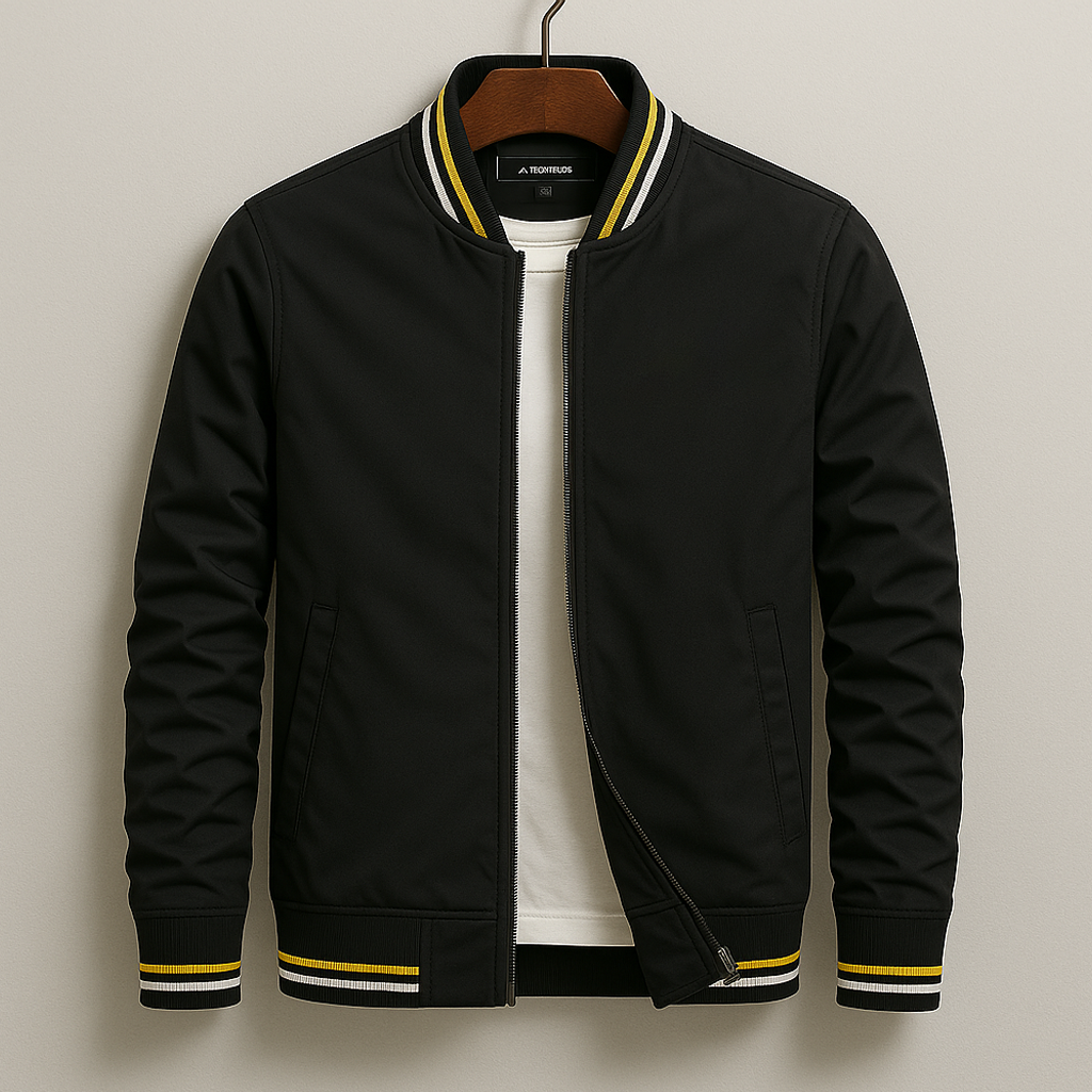 Havstå™ | Elegant stripet bomberjakke