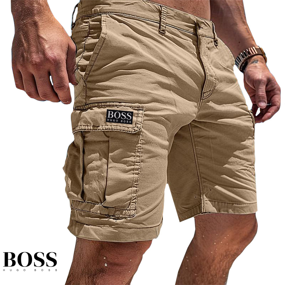 BOSS – Summit Luxe bomullsutegym shorts