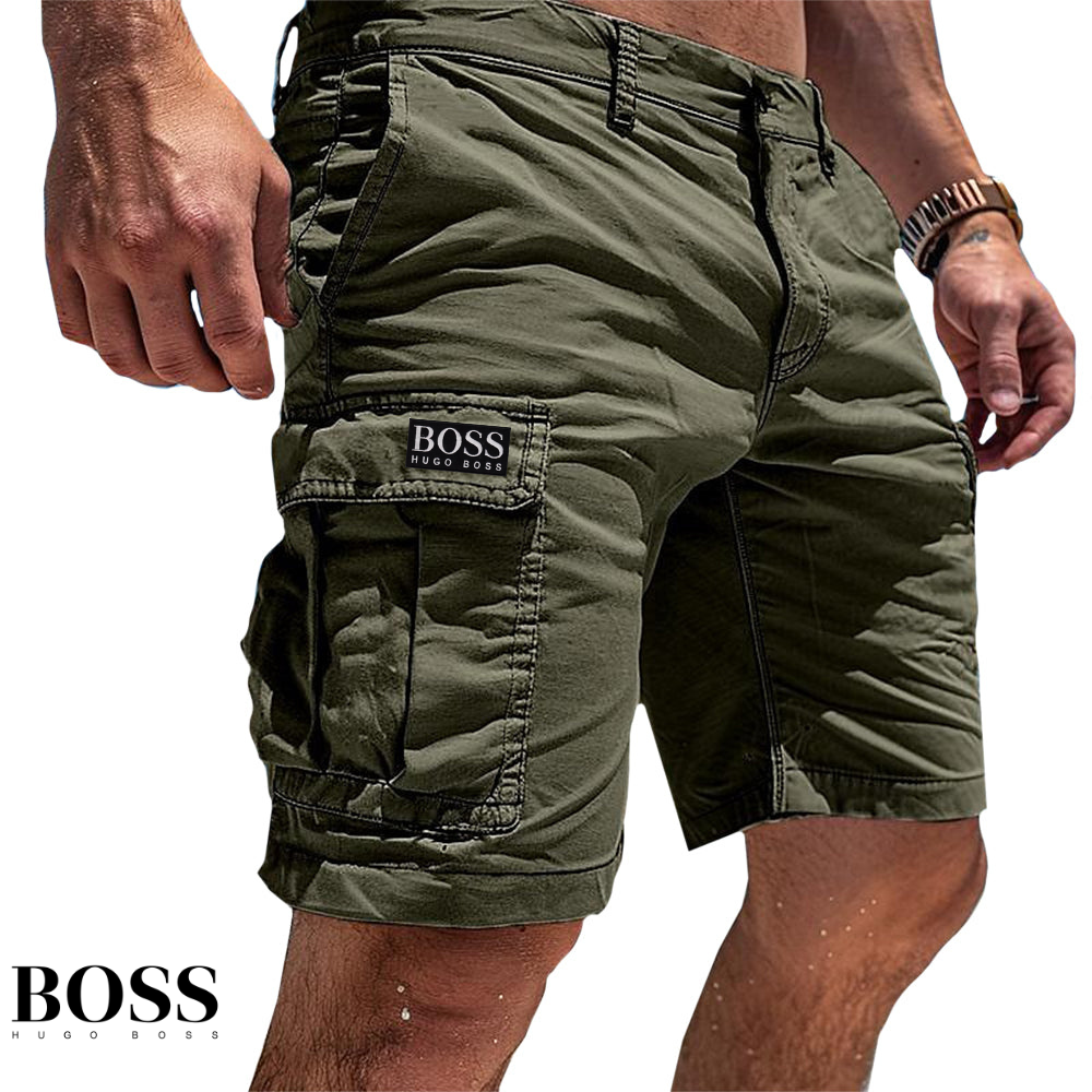 BOSS – Summit Luxe bomullsutegym shorts