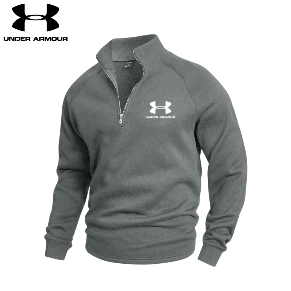 Uten ermer - Bomulls Half Zip-genser