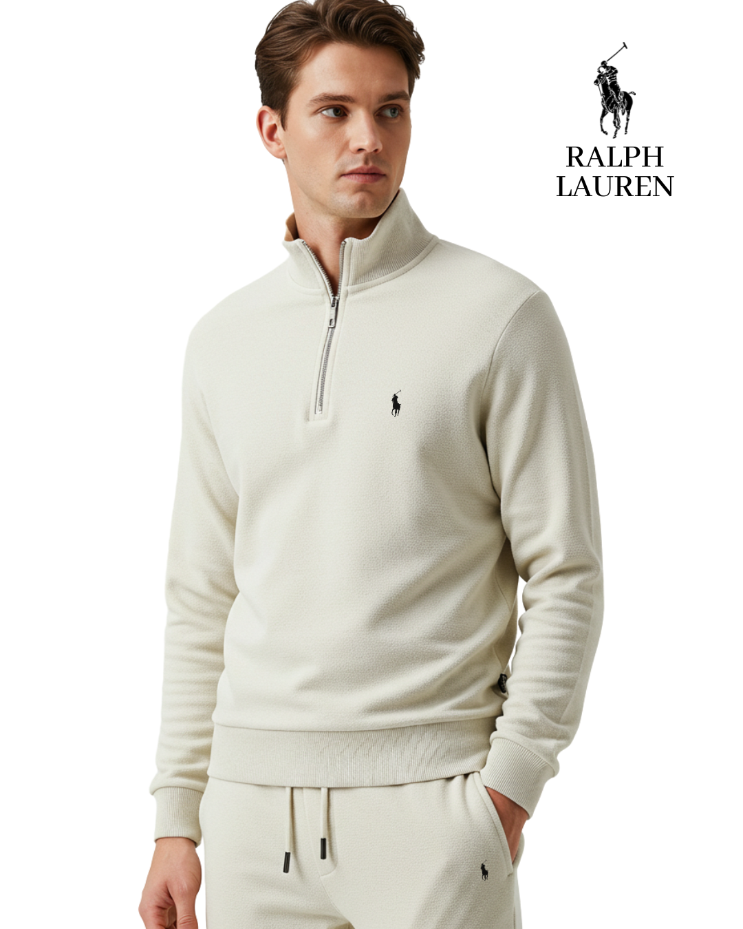 Essentielles Halv-zip & Jogger-set