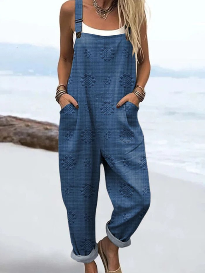 Helene™ – Jumpsuit med vintage blomsterprint