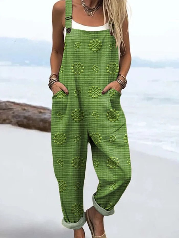 Helene™ – Jumpsuit med vintage blomsterprint