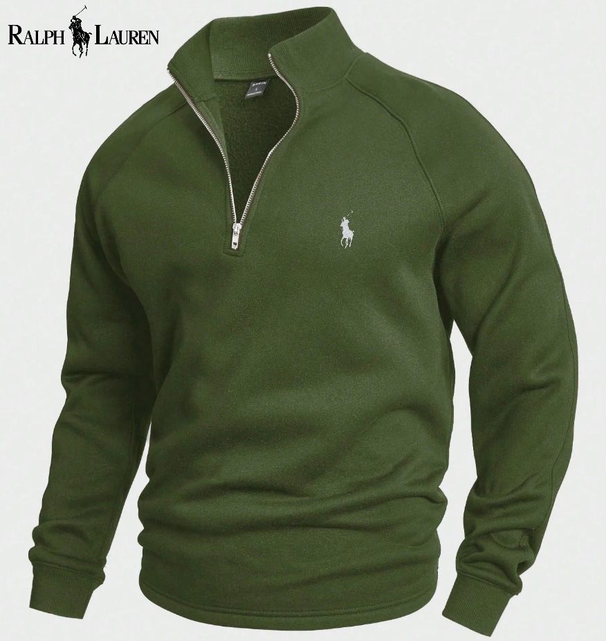 Ralph Lauren® Bomulls-oppbning Halv-zip Jumpsuit
