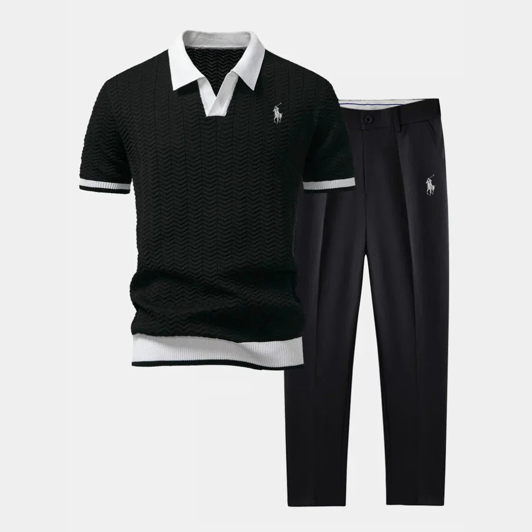 RL™-sett – Polo med V-hals og slim fit-bukser