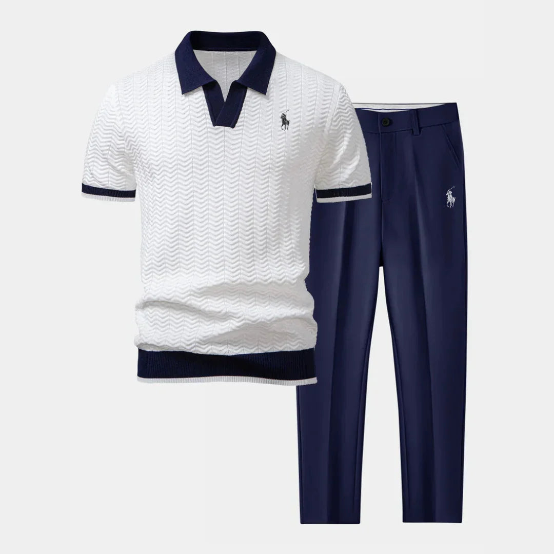 RL™-sett – Polo med V-hals og slim fit-bukser