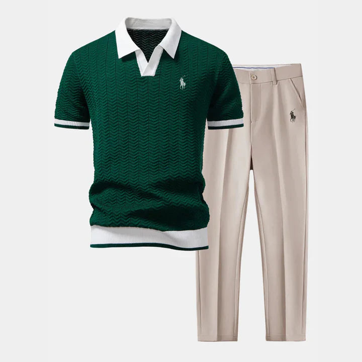 RL™-sett – Polo med V-hals og slim fit-bukser