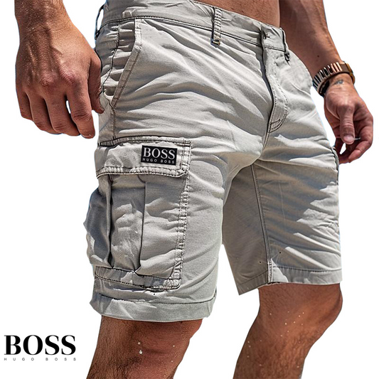 BOSS – Summit Luxe bomullsutegym shorts