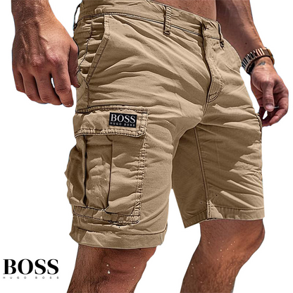 BOSS – Summit Luxe bomullsutegym shorts