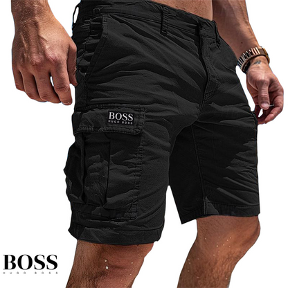 BOSS – Summit Luxe bomullsutegym shorts