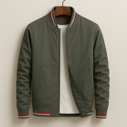 Havstå™ | Elegant stripet bomberjakke