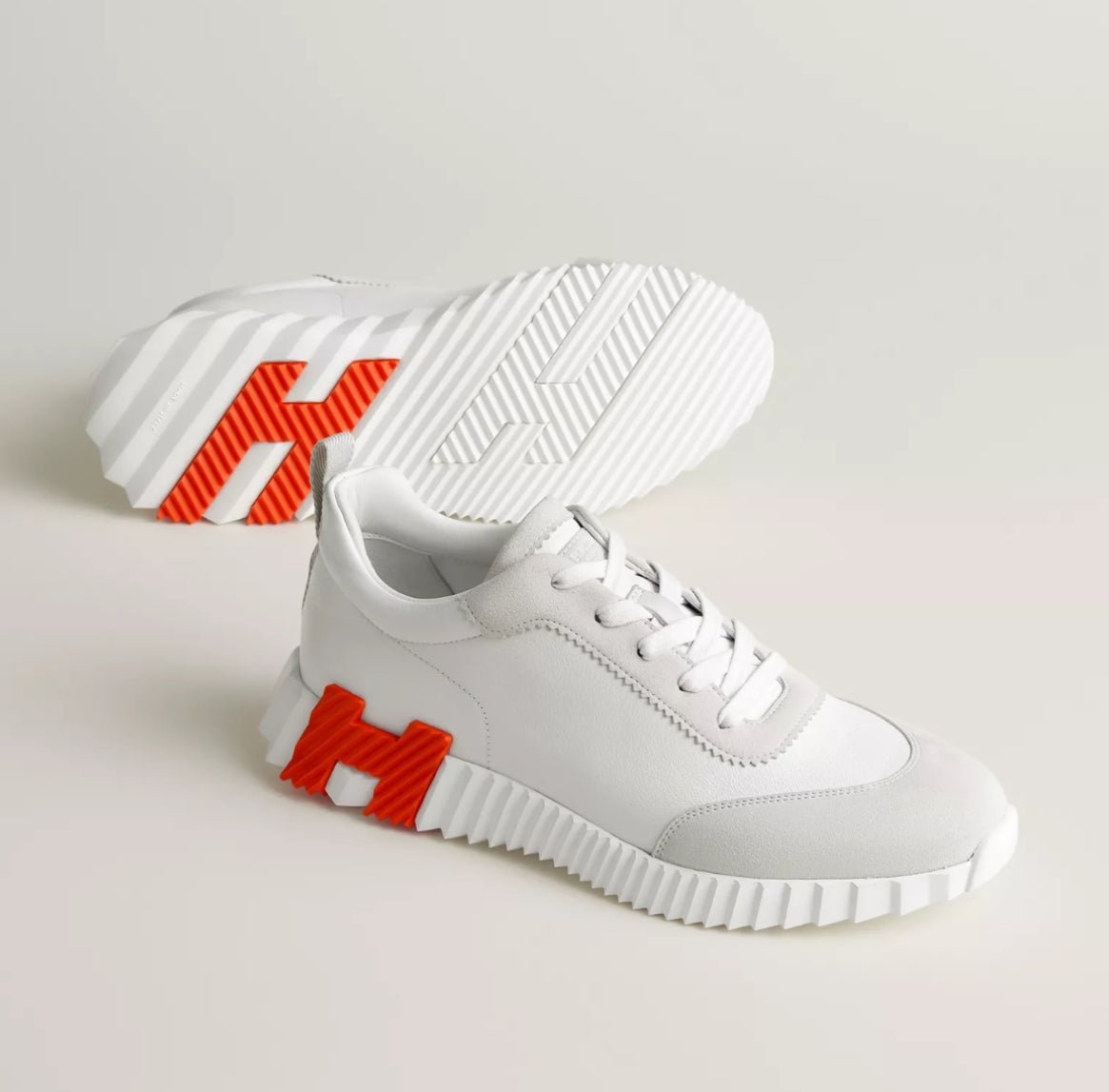 Unisex Sneaker - Hvit/oransje