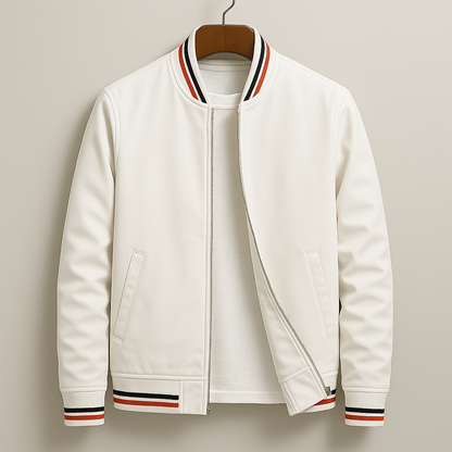 Havstå™ | Elegant stripet bomberjakke