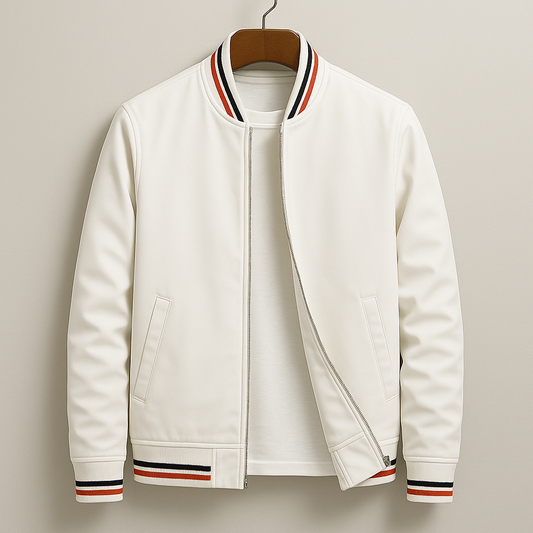 Havstå™ | Elegant stripet bomberjakke