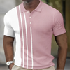 ROMEO - Herrepoloskjorte med stilige striper – Slim Fit