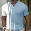 ROMEO - Herrepoloskjorte med stilige striper – Slim Fit