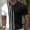 ROMEO - Herrepoloskjorte med stilige striper – Slim Fit