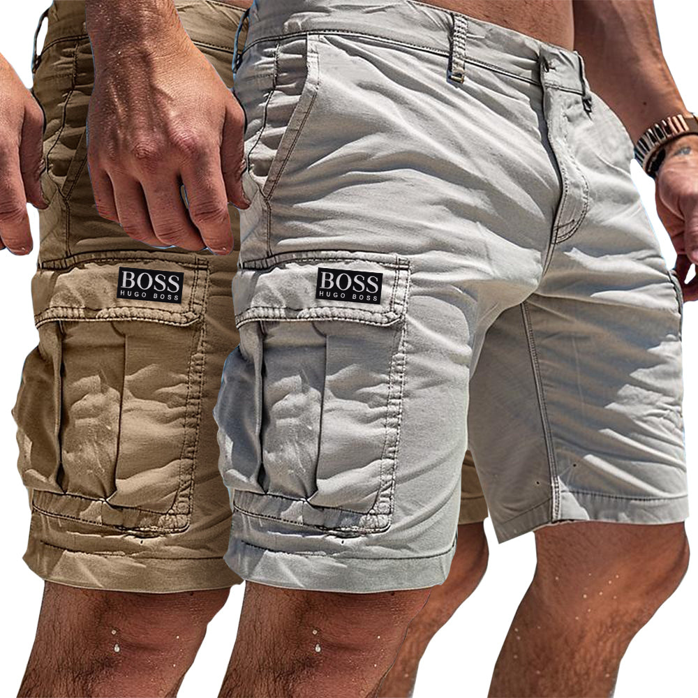 BOSS – Summit Luxe bomullsutegym shorts