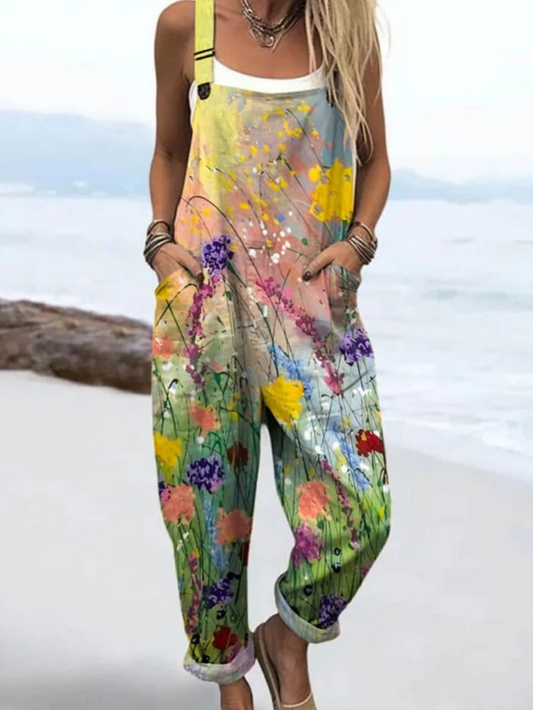 Åse™ – Jumpsuit med vintage blomsterprint