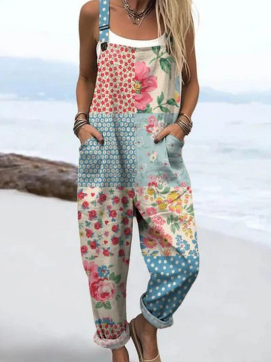 Toril™ – Jumpsuit med vintage blomsterprint