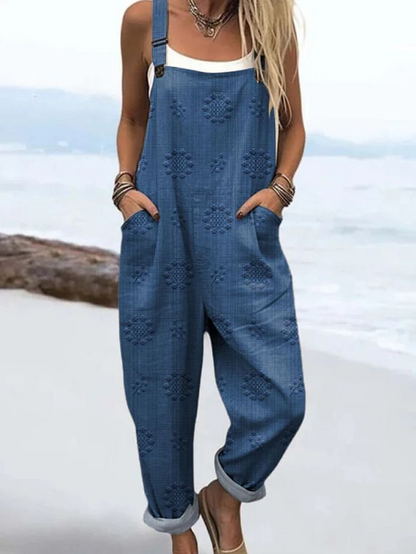Helene™ – Jumpsuit med vintage blomsterprint