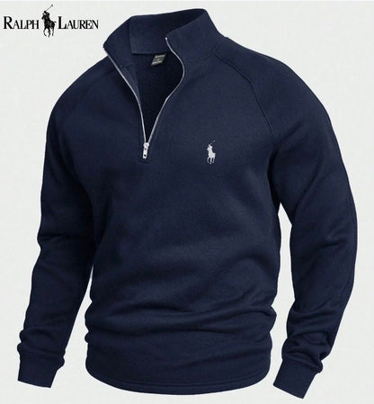 Ralph Lauren® Bomulls-oppbning Halv-zip Jumpsuit