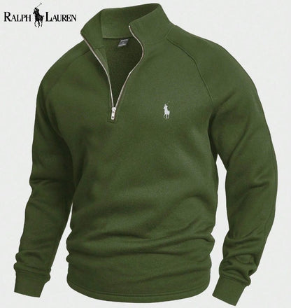 Ralph Lauren® Bomulls-oppbning Halv-zip Jumpsuit