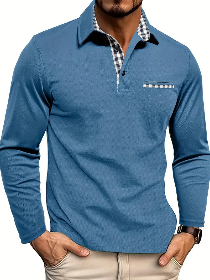 Van Laar – Poloshirt med Lange Ermer