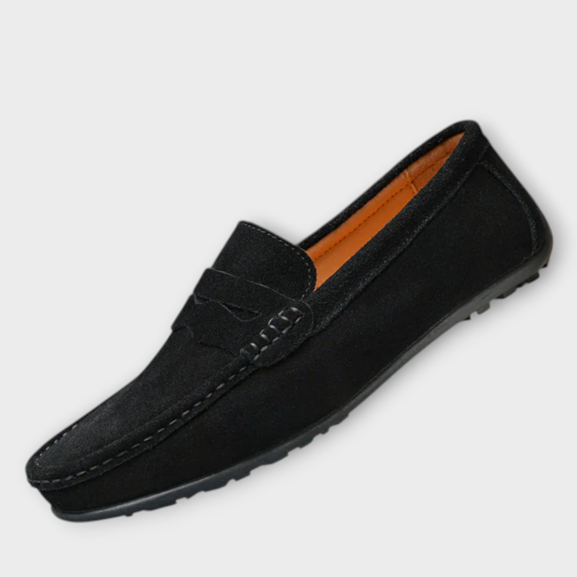 Arturo - Herre loafers i semsket skinn