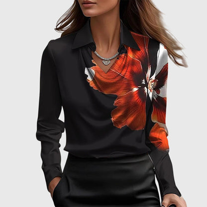 Brooklyn – Elegant skjorte i blank silke satin