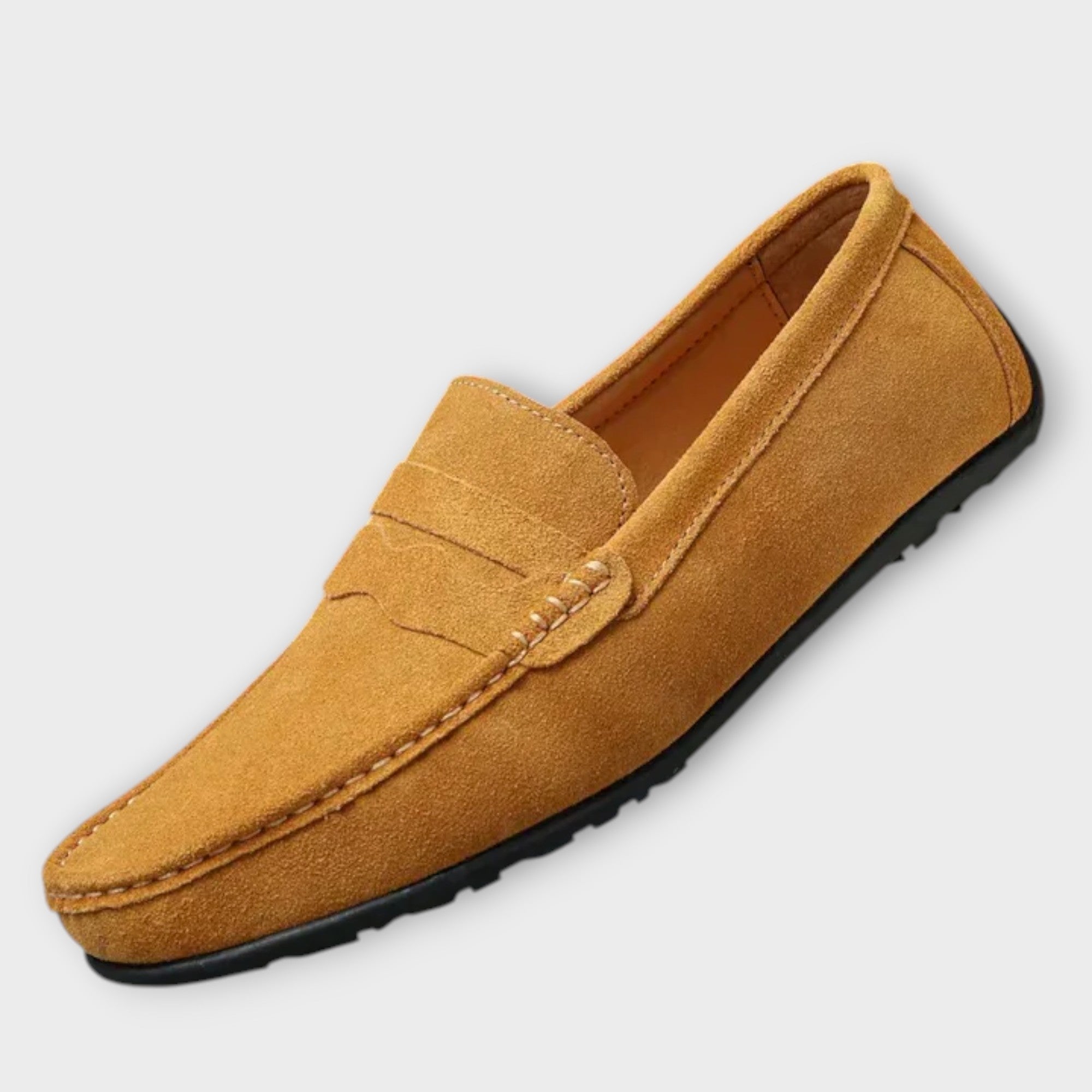 Arturo - Herre loafers i semsket skinn