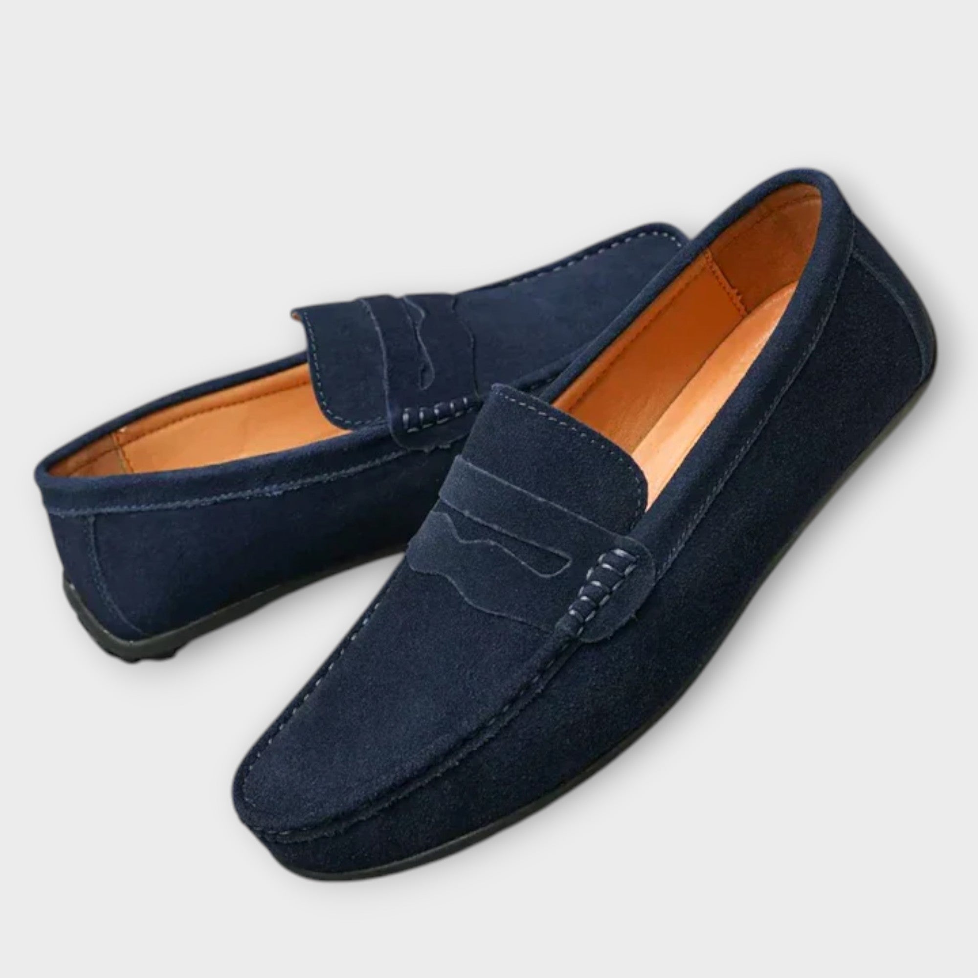 Arturo - Herre loafers i semsket skinn