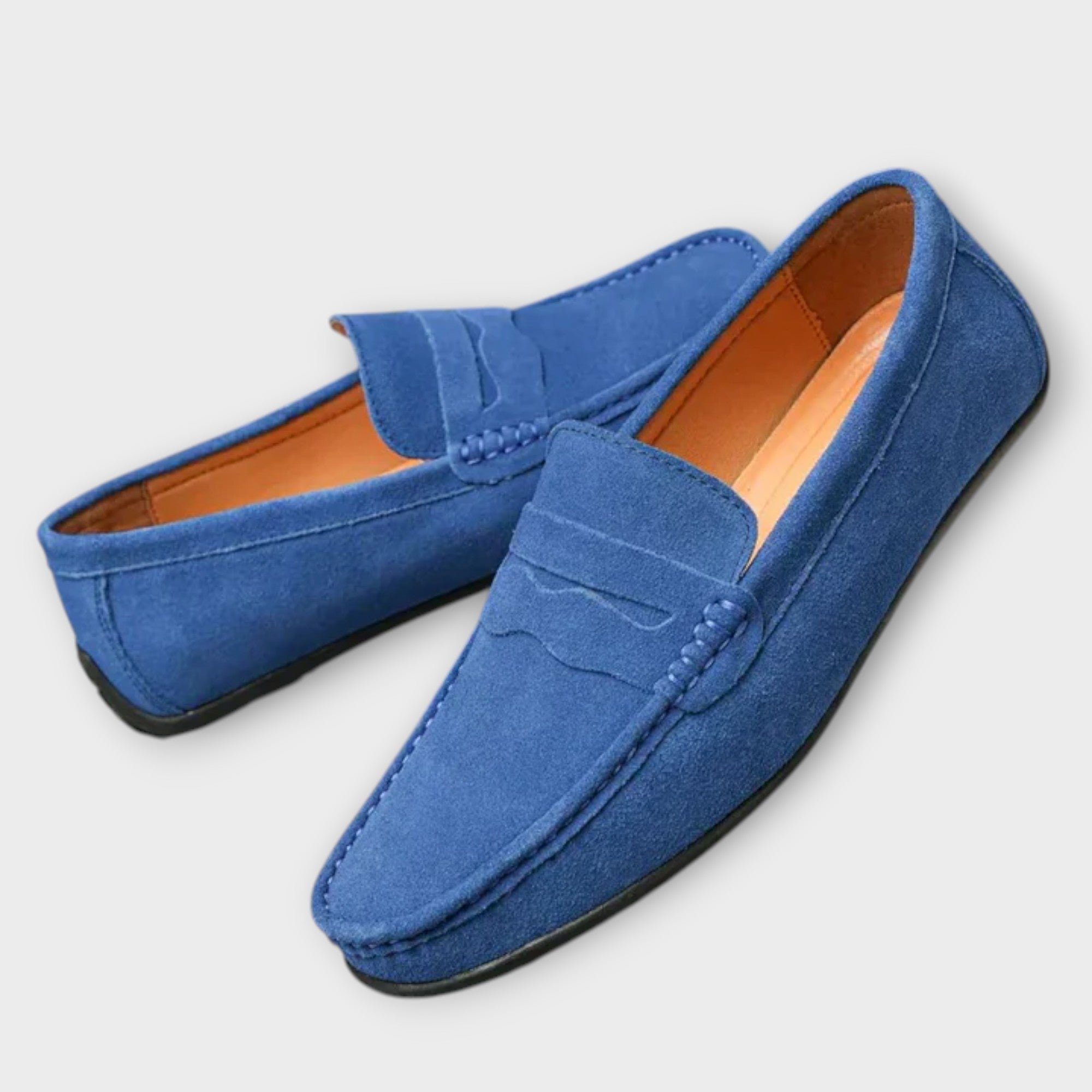 Arturo - Herre loafers i semsket skinn